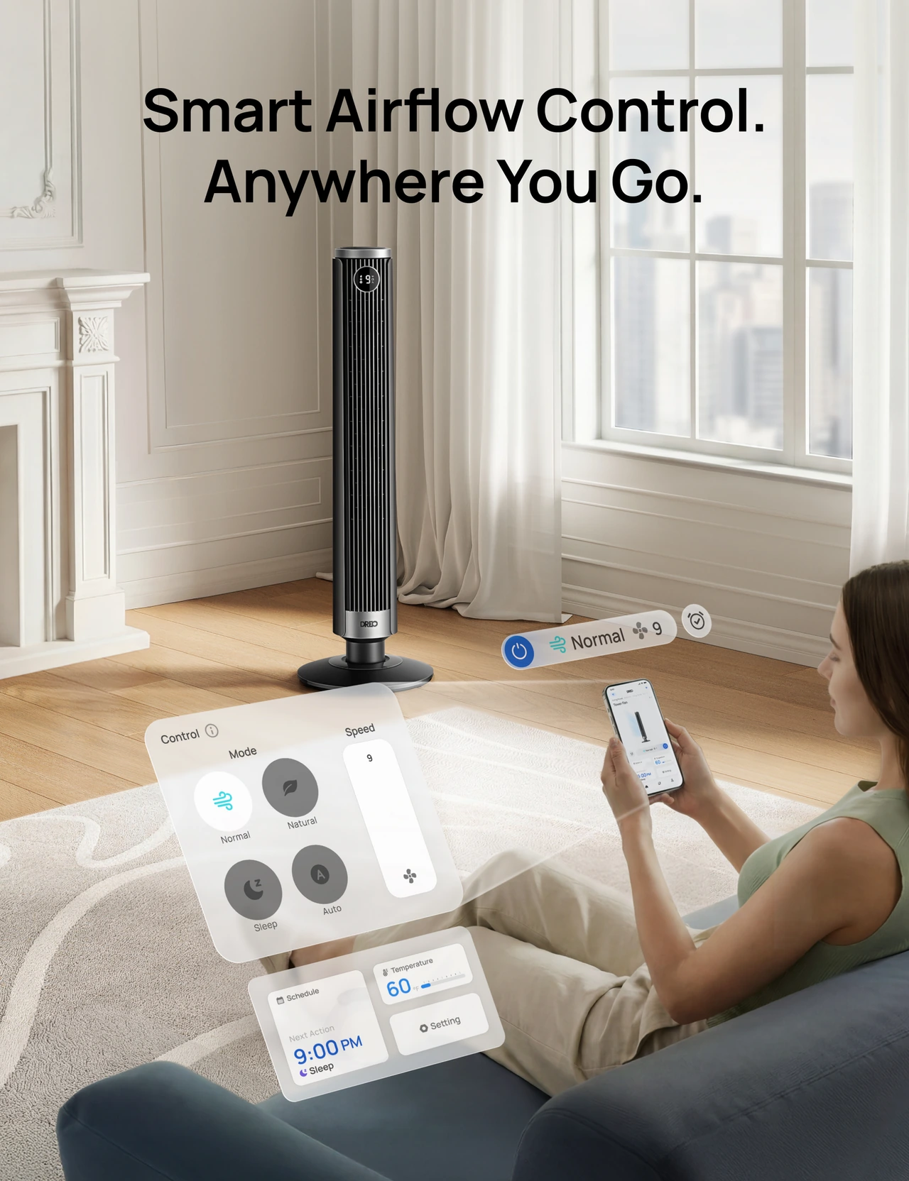 Dreo Tower Fan — product detail 6