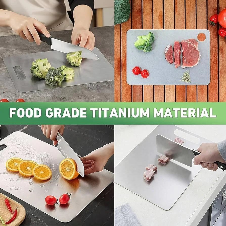 Katori titanium cutting board used for vegetables and meat