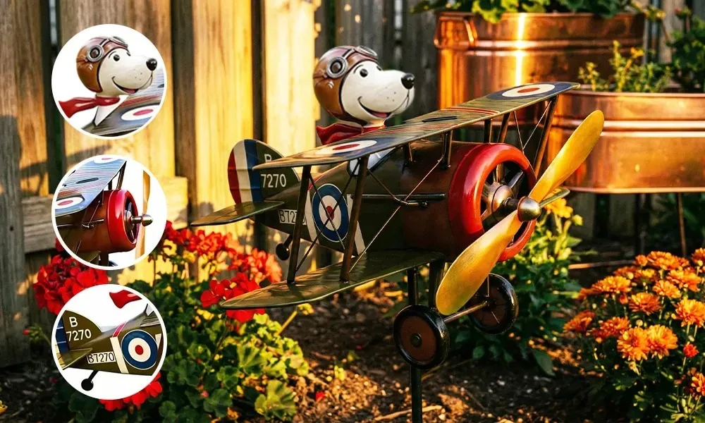 Windodream Sky Dreamer detail callouts for pilot, red nose, and tail markings
